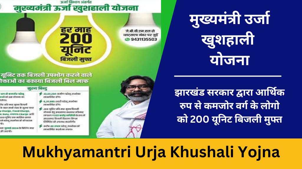 मुख्यमंत्री ऊर्जा खुशहाली योजना | Mukhyamantri Urja Khushali Yojna Jharkhand 2024